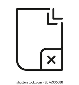 Document Outline Vector  Icon. Illustration Of A Stroke Vector On A White Background. From App And Website