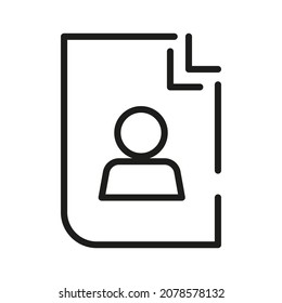 Document Outline Vector  Icon. Illustration Of A Stroke Vector On A White Background. From App And Website