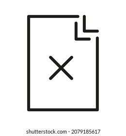 Document Outline Vector  Icon. Illustration Of A Stroke Vector On A White Background. From App And Website