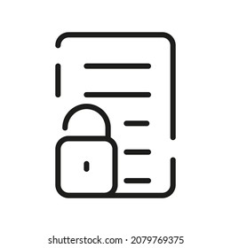 Document Outline Vector  Icon. Illustration Of A Stroke Vector On A White Background. From App And Website