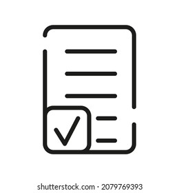 Document Outline Vector  Icon. Illustration Of A Stroke Vector On A White Background. From App And Website