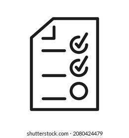 Document Outline Vector  Icon. Illustration Of A Stroke Vector On A White Background. From App And Website