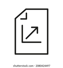 Document Outline Vector  Icon. Illustration Of A Stroke Vector On A White Background. From App And Website