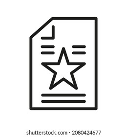 Document Outline Vector  Icon. Illustration Of A Stroke Vector On A White Background. From App And Website