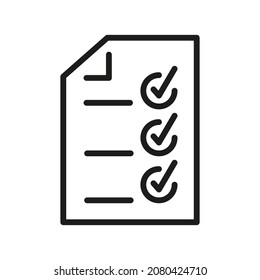 Document Outline Vector  Icon. Illustration Of A Stroke Vector On A White Background. From App And Website