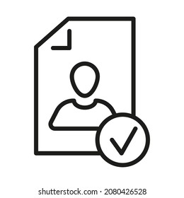 Document Outline Vector  Icon. Illustration Of A Stroke Vector On A White Background. From App And Website