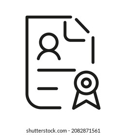 Document Outline Vector  Icon. Illustration Of A Stroke Vector On A White Background. From App And Website