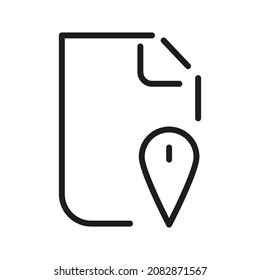 Document Outline Vector  Icon. Illustration Of A Stroke Vector On A White Background. From App And Website