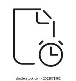 Document Outline Vector  Icon. Illustration Of A Stroke Vector On A White Background. From App And Website
