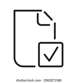 Document Outline Vector  Icon. Illustration Of A Stroke Vector On A White Background. From App And Website