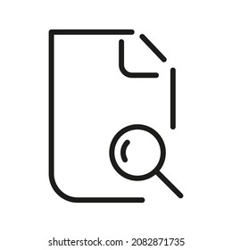 Document Outline Vector  Icon. Illustration Of A Stroke Vector On A White Background. From App And Website