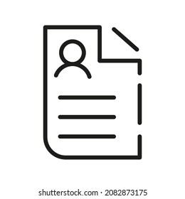 Document Outline Vector  Icon. Illustration Of A Stroke Vector On A White Background. From App And Website