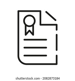 Document Outline Vector  Icon. Illustration Of A Stroke Vector On A White Background. From App And Website