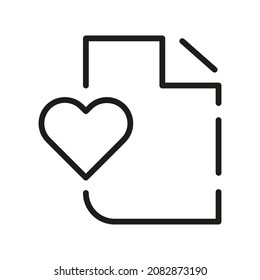 Document Outline Vector  Icon. Illustration Of A Stroke Vector On A White Background. From App And Website