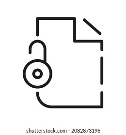 Document Outline Vector  Icon. Illustration Of A Stroke Vector On A White Background. From App And Website