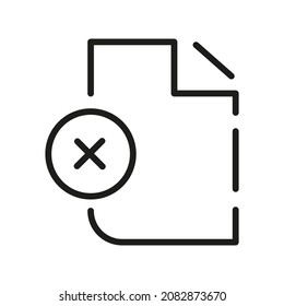 Document Outline Vector  Icon. Illustration Of A Stroke Vector On A White Background. From App And Website