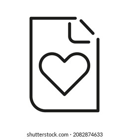 Document Outline Vector  Icon. Illustration Of A Stroke Vector On A White Background. From App And Website