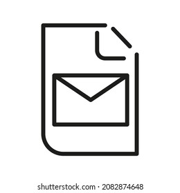 Document Outline Vector  Icon. Illustration Of A Stroke Vector On A White Background. From App And Website