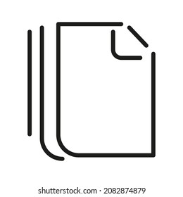 Document Outline Vector  Icon. Illustration Of A Stroke Vector On A White Background. From App And Website
