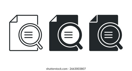 Document overview icon. Illustration vector