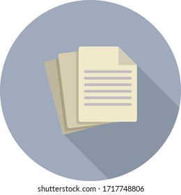 Document pack flat icon on grey background, vector symbol