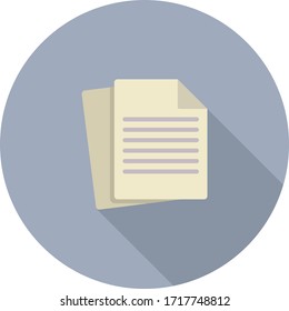 Document pack flat icon on grey background, vector symbol