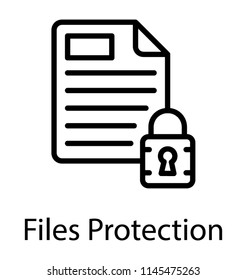 Document with padlock showing confidential information