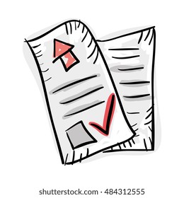 document page with house and check symbol