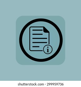Document page with letter I in circle, in square, on pale blue background