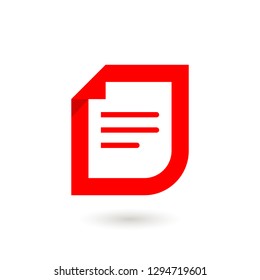 document page paper logo icon design 