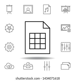 document page paper outline icon. Detailed set of unigrid multimedia illustrations icons. Can be used for web, logo, mobile app, UI, UX