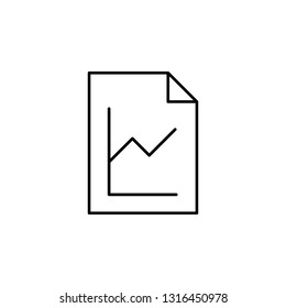 document page statistic outline icon. Signs and symbols can be used for web, logo, mobile app, UI, UX