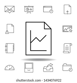 document page statistic outline icon. Detailed set of unigrid multimedia illustrations icons. Can be used for web, logo, mobile app, UI, UX