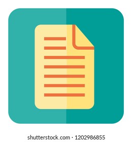 A document page trendy icon on white background for web graphic