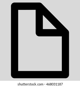 Document Page vector icon. Style is stroke flat icon symbol, black color, light gray background.