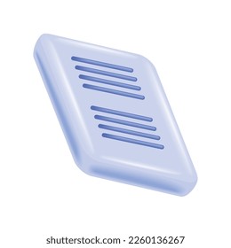 document paper 3d icon isolated