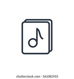 document, paper, blank web thin line icon on white background;  minimalistic office