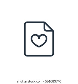 document, paper, blank web thin line icon on white background;  minimalistic office