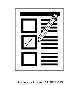 document paper check mark pencil