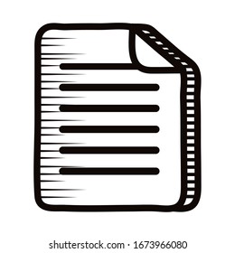 document paper doodle line style icon vector illustration design