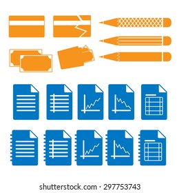 document paper file of Business icon set