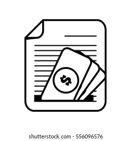 Document Bribery Money Icon Simple Illustration Stock Vector (Royalty ...