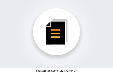 Document, Paper, File, page symbol, icon. vector Illustration graphic web design