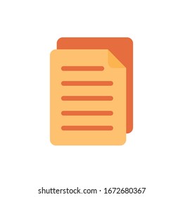 document paper flat style icon vector illustration design