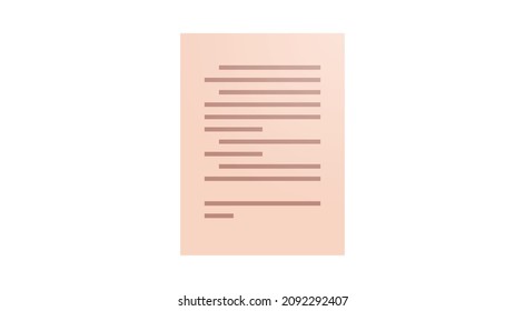 Document and paper flat vector illustration.
