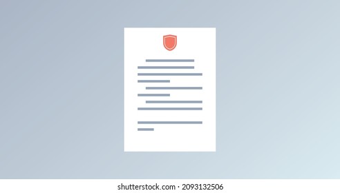 Document and paper flat vector illustration.
