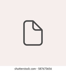 Document paper icon. Blank page vector