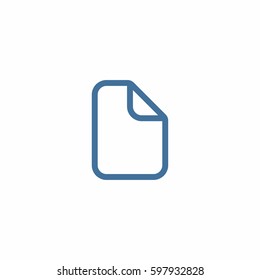 Document paper icon. Blank page vector