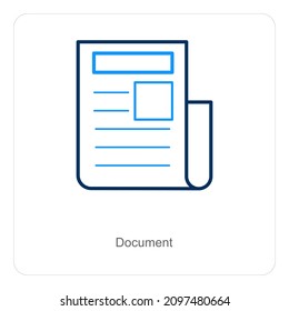 Document Or Paper Icon Concept