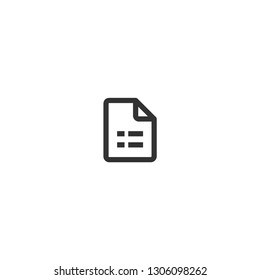 Document paper icon. File sign